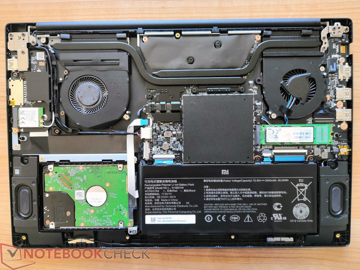 A look inside of the Mi Notebook 15.6