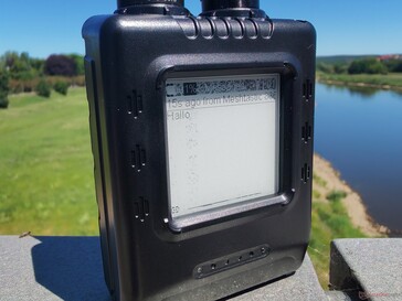 Rarely seen on modern e-ink displays: ghosting