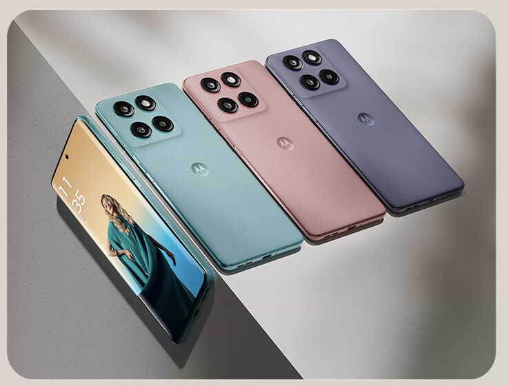 The Motorola Edge 60 Fusion comes in Pantone-validated amazonite (in canvas-effect finish) and zephyr and slipstream (in faux leather finish) colorways (Image source: Motorola)