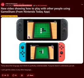 Nintendo Today! Switch 2 GameShare demo (Image source: screenshot, Switch 2 subreddit)