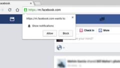 An example of a notification prompt in Chrome. (Source: Gadgets To Use)