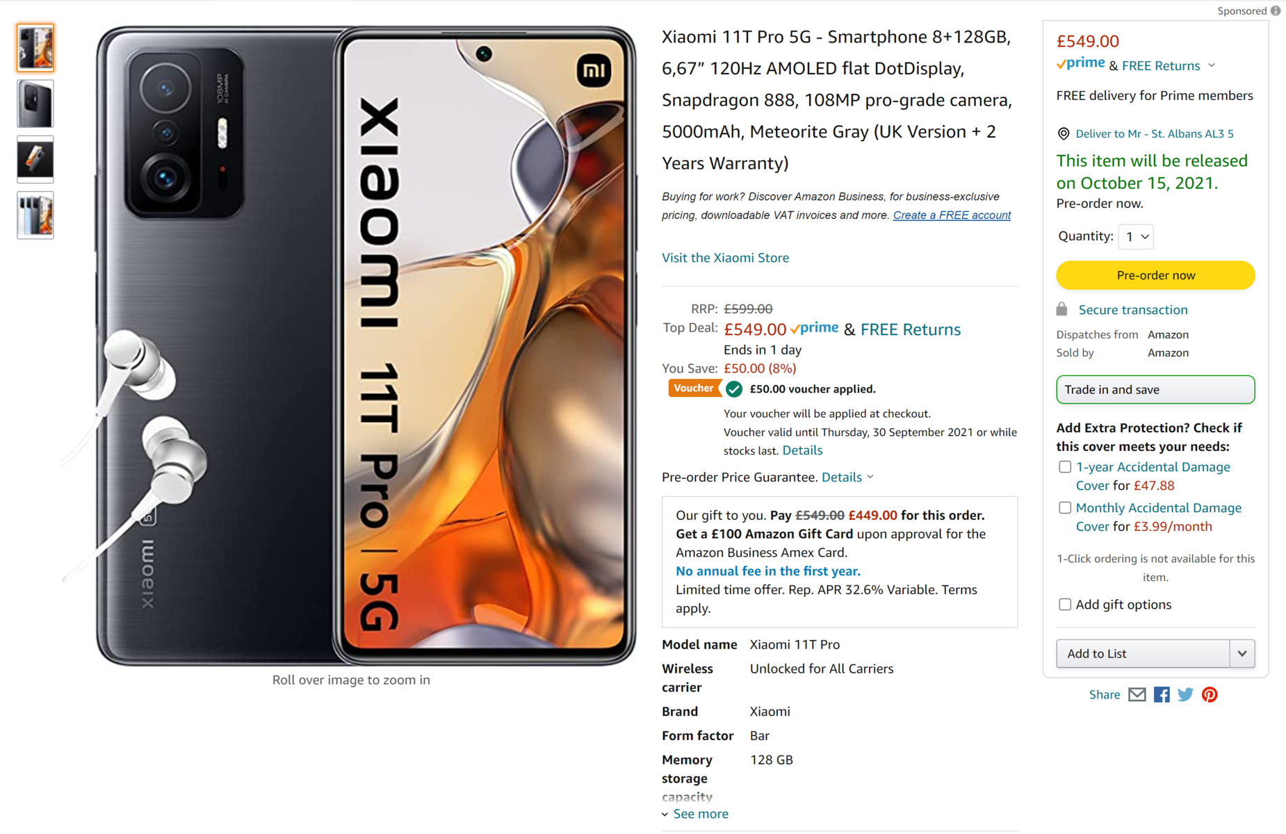 Xiaomi 11T Pro launches for £499 with introductory savings ...