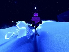 Pictured: Selfie photo while skiing using in-game photo mode (Source: Screenshot within Studio Gauntlet's Sno: Ultimate Freeriding)