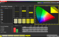 CalMAN saturation (profile: P3)