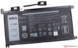 The 42 Wh battery once removed.