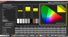 CalMAN ColorChecker (target color space DCI-P3)