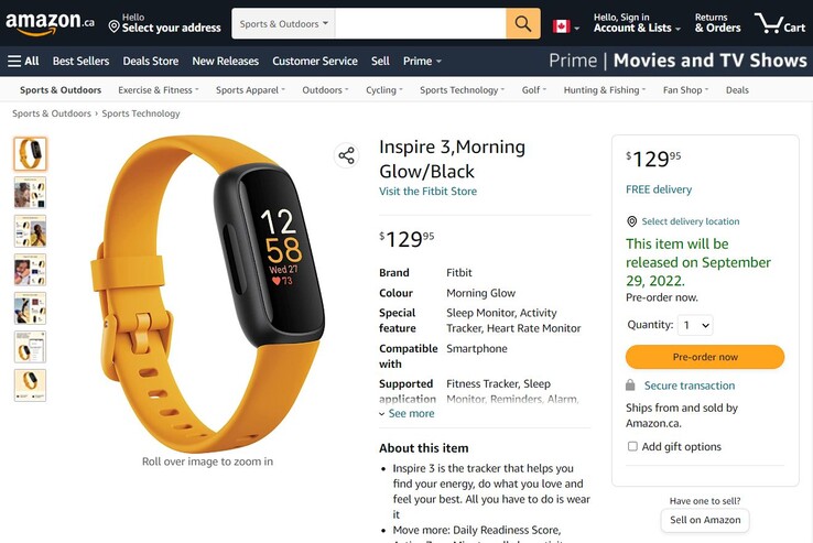 fitbit inspire specs