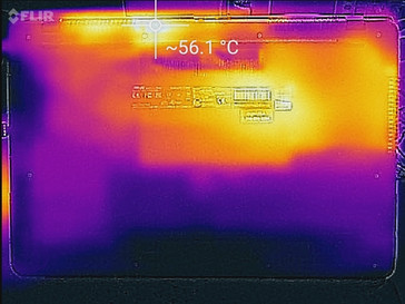 Thermal profile, underside (max load)