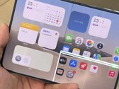 An iPhone Duo showing a cracked display.
