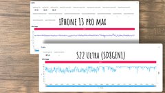 Galaxy S22 Ultra vs iPhone 13 Pro Max - Genshin Impact - GPU Utilization. (Source: Dame Tech on YouTube)