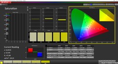 CalMAN saturation (target colorspace P3)