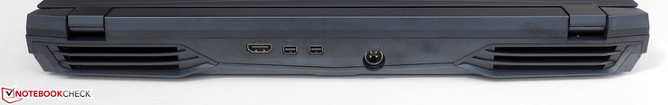 Rear: HDMI 2.0, 2x mini-DisplayPort 1.3, power-in