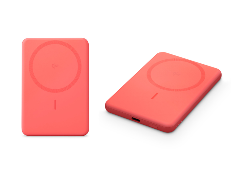 The Anker MagGo Power Bank (5K, Slim) - Coral. (Image source: Apple, edited)