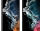 The Galaxy S22 Ultra in two of its four expected colours. (Image source: @ishanagarwal24)