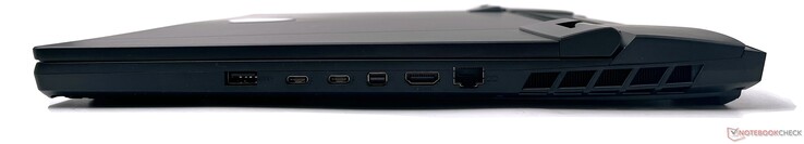 Right: USB 3.2 Gen2 Type-A, 2x Thunderbolt 4, mini-DisplayPort-out, HDMI-out