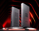 The EVO-X3 will be available globally on June 29, 2026. Pictured: a promo picture of the mini PC showcasing its design.