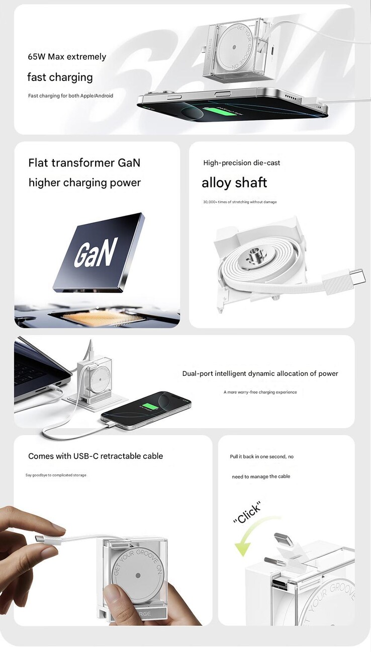 Main highlights of the Sharge S4 charger (Image source: Sharge - machine translated)