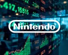 Nintendo logo shown in front of stock ticker