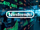 Nintendo logo shown in front of stock ticker