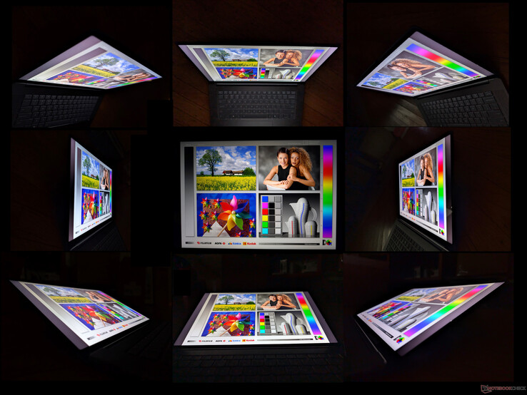 Wide IPS viewing angles. Colors and contrast degrade only from extreme angles