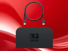 Switch 2 HDMI cable shown with dock