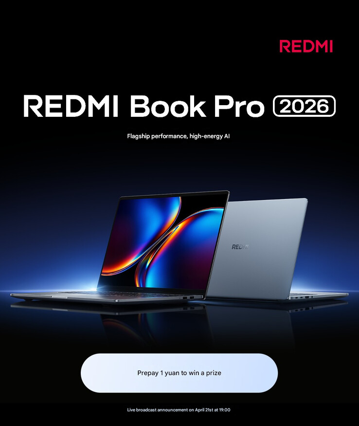 The launch date announcement for the Redmi Book Pro 2026 (machine translated)