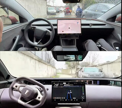 Huawei's autonomous driving system demos its chops against Tesla FSD (Image source: FSD in China/YT)