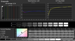 CalMAN: Grayscale analysis (post-calibration)