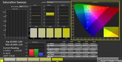 CalMAN: Color saturation (calibrated)