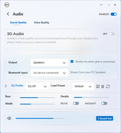 Audio and EQ settings