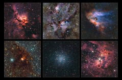 Some highlights from the most detailed infrared map of the Milky Way. (Image source: ESO.org)