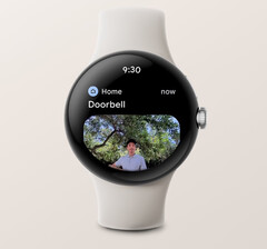 The Google Home app can now show notifications with images of Nest video doorbells on some Wear OS 3 smartwatches. (Image source: Google)