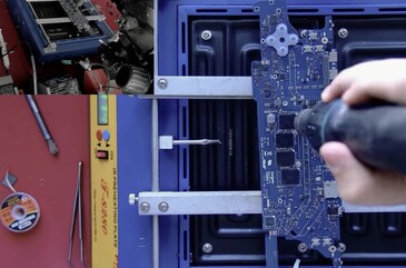 The process involved a lot of soldering and desoldering.