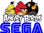 Sega has announced that it will buy the company that created Angry Birds. (Image: Sega and Angry Birds logos)