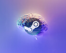Steam will soon allow games that use AI to generate content. (Image via Milad Fakurian on Unsplash, Steam logo via Valve)