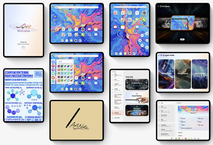 The Teclast ArtPad Pro features 8 MP front-facing and 13 MP rear-facing cameras too. (Image source: Teclast)