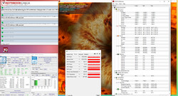 The VivoBook during the stress test.