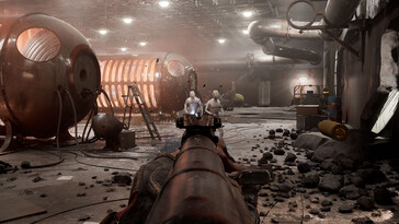 Pictured: A gameplay screenshot from Atomic Heart.