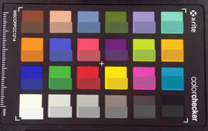 ColorChecker colors; reference color in the bottom half of each square.