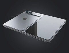 Foldable iPhone CAD render. (Image source: iPhone-Ticker/edited)
