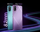 The Samsung Galaxy M17e is available in blue and violet color options