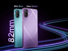 The Samsung Galaxy M17e is available in blue and violet color options