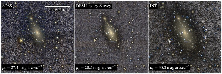 Different images showing IC 1101.