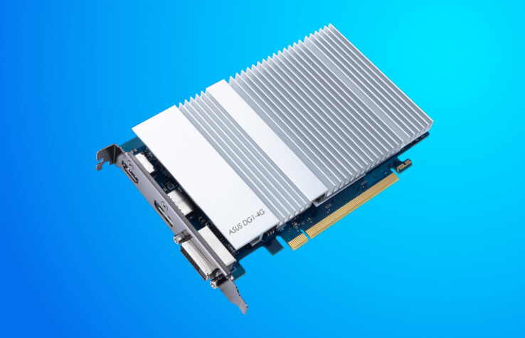 The ASUS DG1-4G and its more refined-looking heatsink. (Image source: Intel)