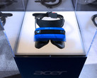 The first thing users might notice about Acer's headset is the bright blue coloring on the front. (Source:  Tech News Inc)