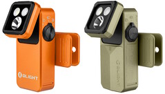 The Olight Oclip 2 Pro (L) and Oclip 2 Ultra (R) come with tilting heads and rotating clips for convenient light aiming.