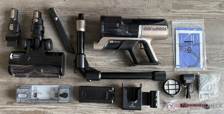 Scope of delivery of the Proscenic P20 OnePass