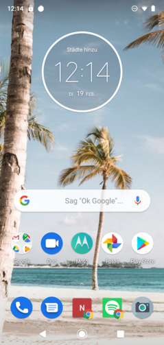 Default home screen