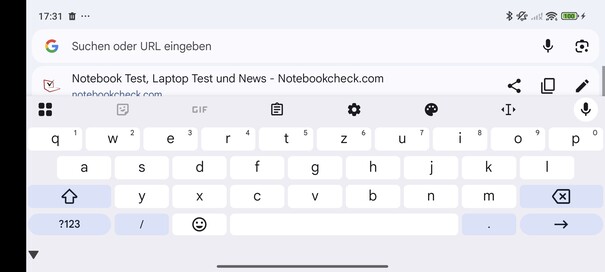 Keyboard horizontal