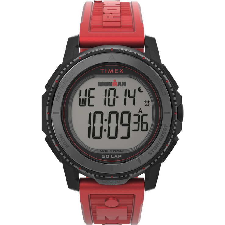 The Timex Ironman with a red strap. (Image source: Timex)